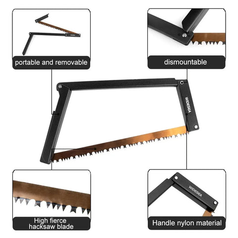 Outdoor Folding Saw - Portable 32cm Manganese Hacksaw Blade for Camping and Logging