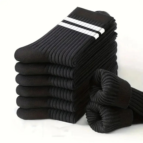 Men's Casual Striped Socks - 6/10/15/20 Pairs