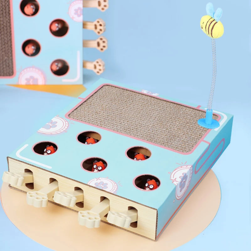 Interactive Whack-a-Mole Cat Scratching Board - Fun and Functional Cat Toy