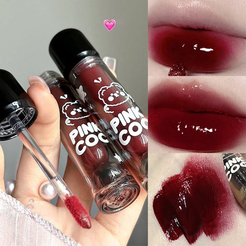 Punk Juice Red Lipgloss - Waterproof Black Mirror Glass Lip Glaze