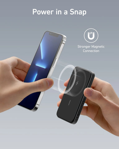 Anker 621 MagGo 5000mAh Power Bank – Magnetic Wireless with USB-C Cable