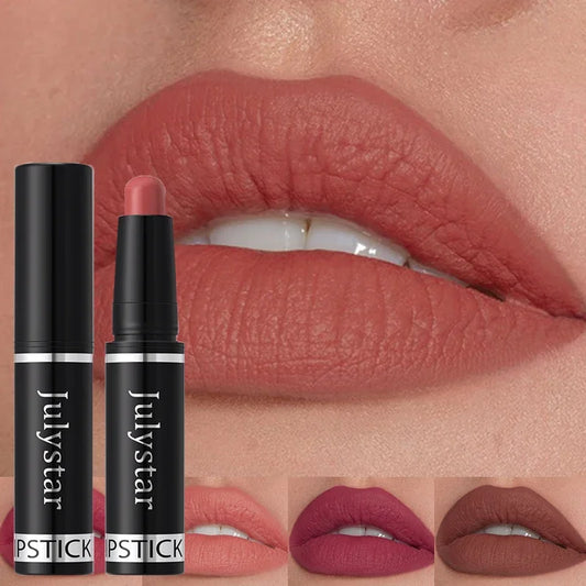 10 Color Nude Brown Matte Lipstick Pen - Waterproof Velvet Lip Tint Pencil