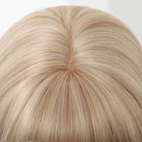 EASIHAIR Long Blonde Synthetic Wigs for Women - Straight Layered Natural Hair Wigs With Bangs