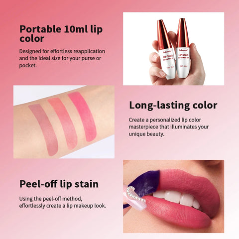 Water Resistant Lip Stain Peel Off - 24 Hours Matte Lipstick