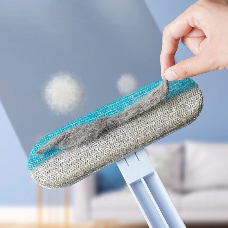 3 in 1 Pet Hair Remover Brush - Long Handle Window Cleaning Tool for Cat & Dog Fur