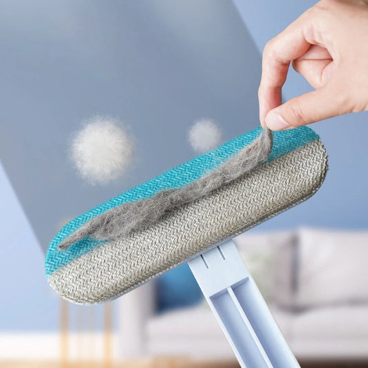 3 in 1 Pet Hair Remover Brush - Long Handle Window Cleaning Tool for Cat & Dog Fur