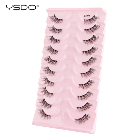 YSDO Half Lashes - 5/7/10 Pairs of Soft Natural Cat Eye Lashes