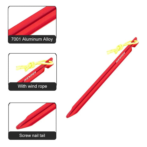 Widesea 4pc Camping Tent Pegs Stakes for Hard Snow - Essential Outdoor Gear for Adventures
