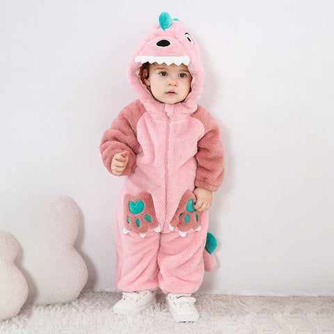 Lovely Dinosaur Newborn Baby Girl Jumpsuit