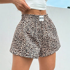 Mia Muse Women's Summer Leopard Print Shorts