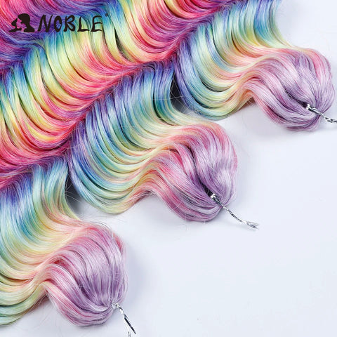 Noble Synthetic Twist Crochet Curly Hair 16“ Rainbow Color