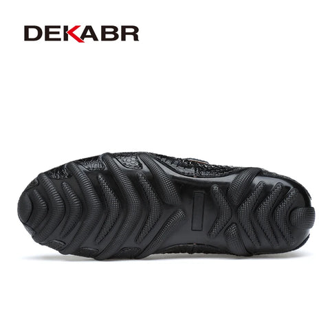 DEKABR Grote maten heren loafers handgemaakt echt leer 