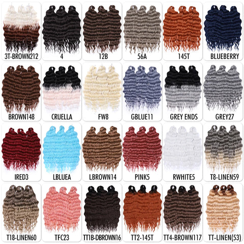 Fashion Idol 24Inch Crochet Hair Synthetic Water Wave Extensions