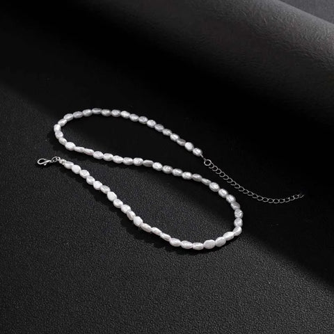 Elegant Imitation Pearl Choker Necklace for Women - Vintage Beaded Jewelry for Weddings and Parties