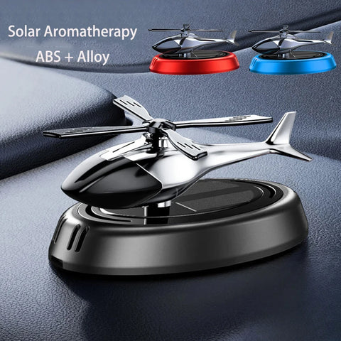 Solar Powered Helicopter Aromatherapy Car Air Freshener