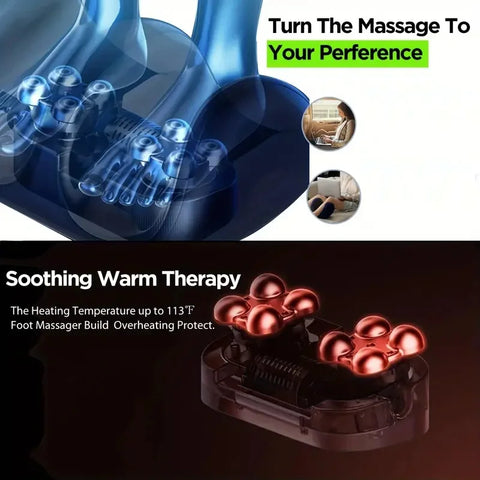 Extra Big Electric Foot Massager with Hot Compress and Shiatsu Kneading