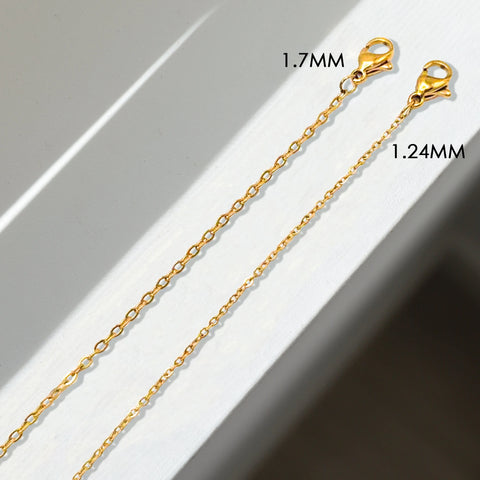 eManco 10PCS Fine Chain Necklace - Stainless Steel Gold-Plated Jewelry for Women