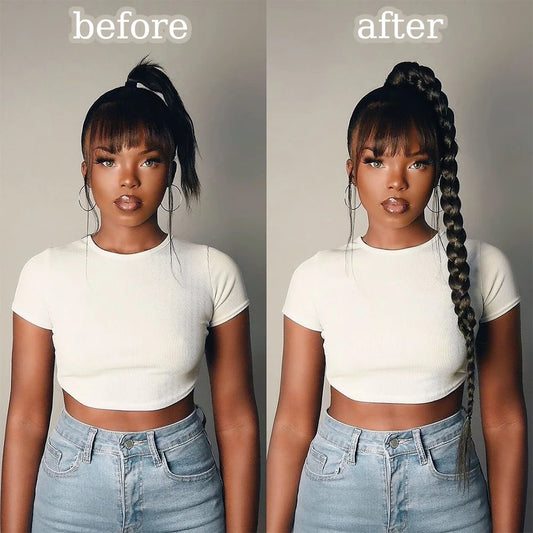 Ponytail Extensions Synthetic Boxing Braids