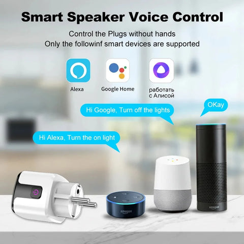 Tuya Smart EU Plug WiFi+Bluetooth 20A Socket