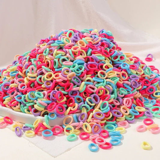 LOVEKIKI 50 stuks elastische haarbanden - kleurrijke kinderhaaraccessoires voor leuke stijlen 