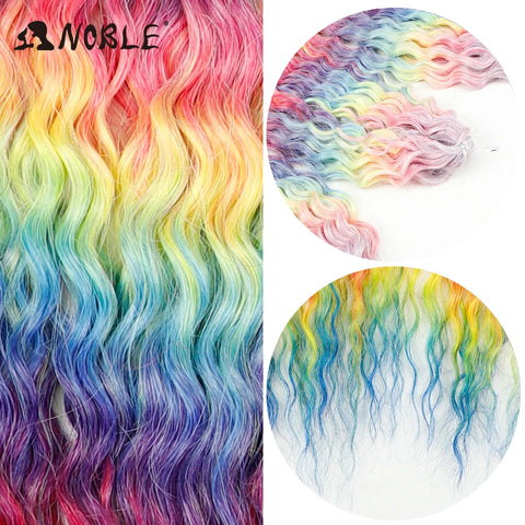 Noble Hair Synthetic Twist Crochet Curly Hair 24 Inch Ombre