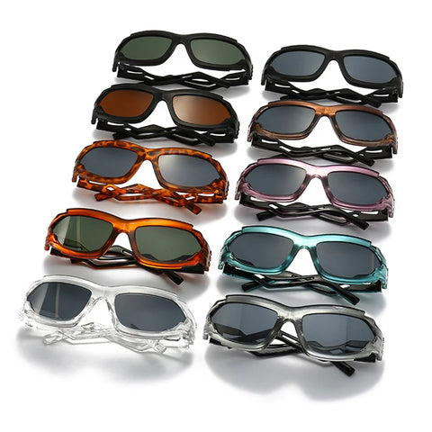 SHAUNA Irregular Cat-Eye Sunglasses – Unique Hollow-Leg UV400 Unisex Luxury Shades