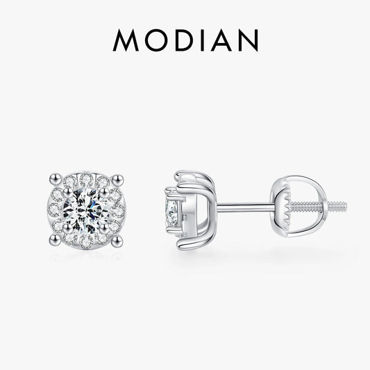 MODIAN D Color Moissanite Stud Earrings
