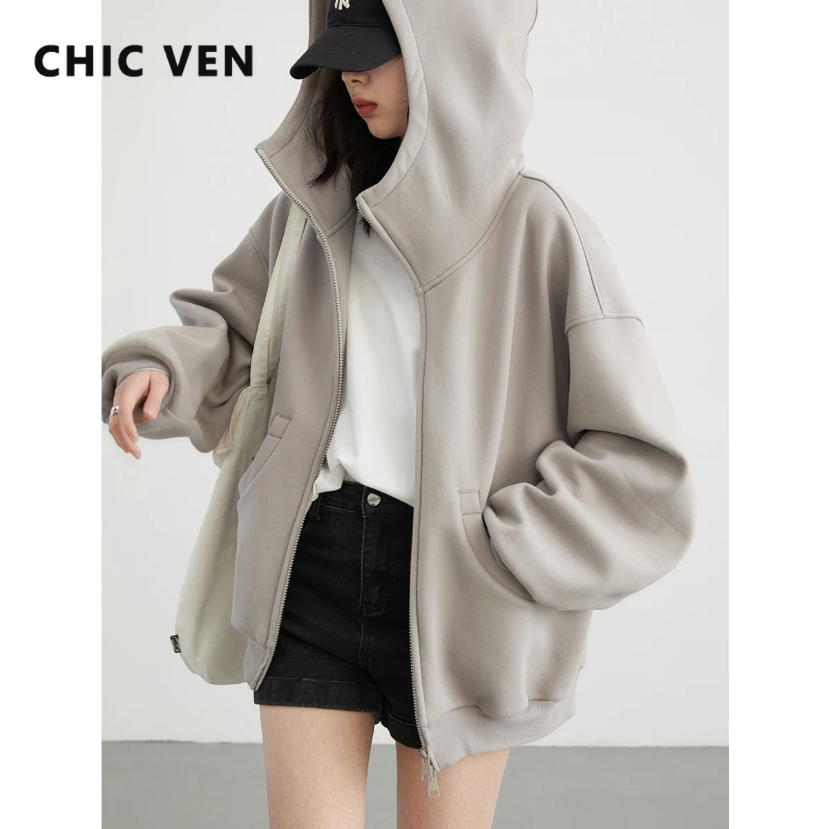 CHIC VEN Women Oversized Hooded Sweatshirt