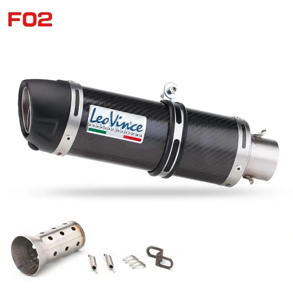 51mm Motorcycle Exhaust Muffler Pipe LeoVince Escape Moto