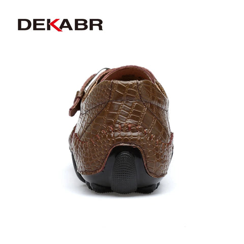 DEKABR Grote maten heren loafers handgemaakt echt leer 