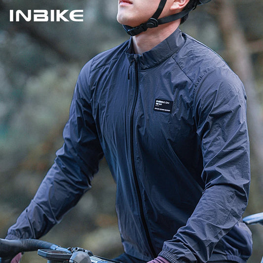 INBIKE Men's Long Sleeve Windproof Cycling Windbreaker Jacket for Road and Mountain Biking
