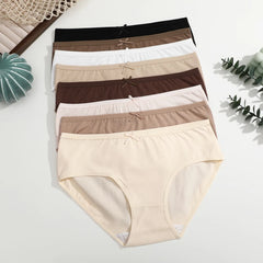 FINETOO 4Pcs Cotton Women's Seamless Plus Size Panties