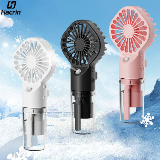 Portable Humidifier Fan - Handheld Mist Fan with USB Rechargeable Water Humidifier