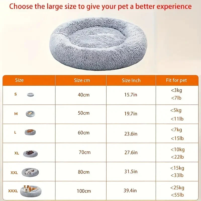 Soft Plush Dog and Cat Bed - Cozy Pet Sleeping Sofa