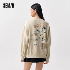 Semir Women's Mid-Length Oversize Printed Pullover