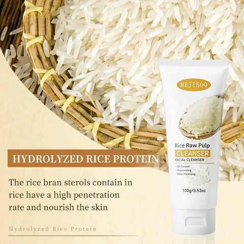 Rice Raw Pulp Facial Cleanser Foam - Zachte en voedende reiniger voor een stralende huid