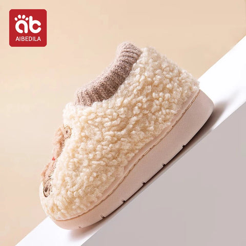 AIBEDILA Winter Kinder Dikke Warme Pantoffels