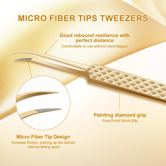 NAGARAKU Precision Fiber Tip Tweezer for Professional Eyelash Extensions