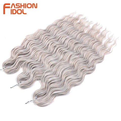 Anna Hair 24 Inch Synthetic Loose Deep Wave Braiding Hair Extensions