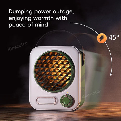 KINSCOTER Portable Electric Heater for Indoor Use, 1000W Space Heater, Fast Heating Fan for Home and Office