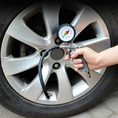 Portable Tire Inflator Hose - Essential Rubber Air Compressor Pipe for Cars and Motorbikes
