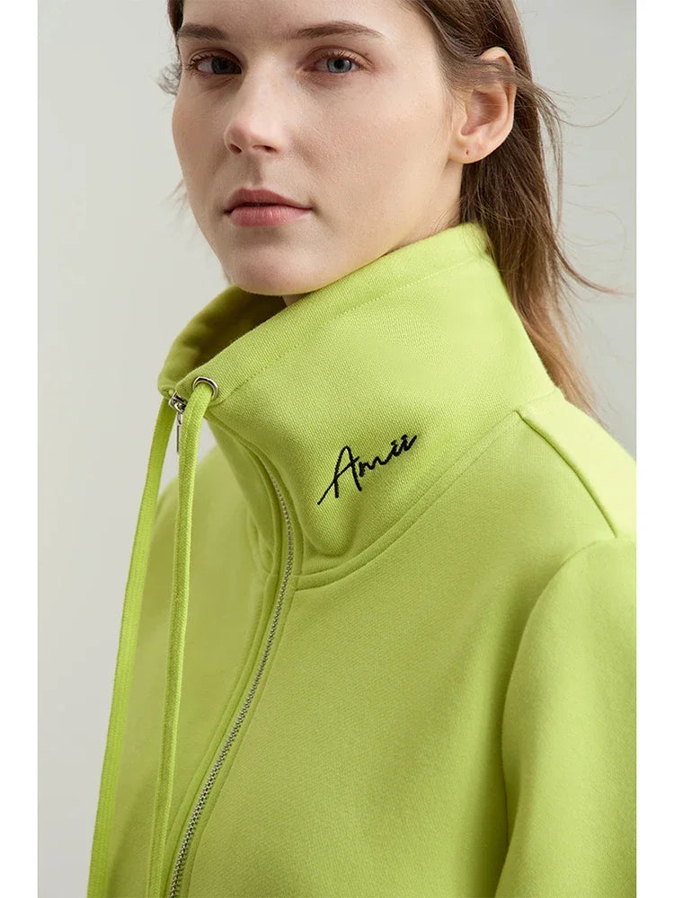 AMII Minimalism Women's Turtleneck Sweatshirt