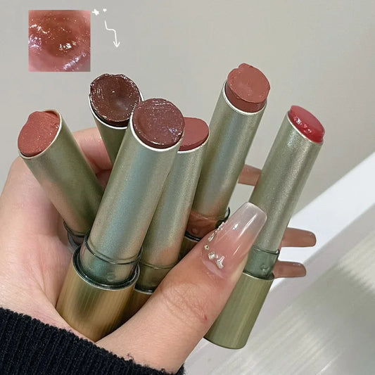 Punk Jelly Lipstick Mirror Lipgloss - Chocolate Brown Moisturizing Lip Tint