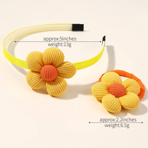 Lovely Kids Hair Band - Colorful Flower Shape Hair Hoop with Dopamine Glitter