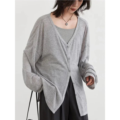 CHIC VEN Women's Cardigan V-neck Long Sleeved Top