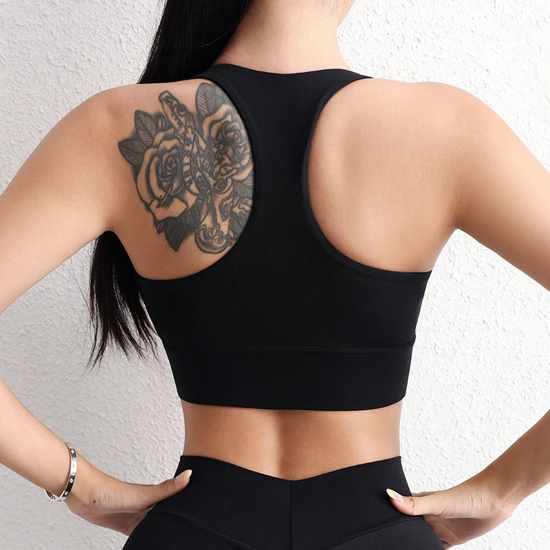 SOISOU Nylon Yoga Crop Top Bra for Women - Stylish, Supportive, and Versatile