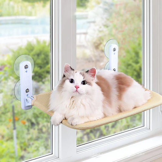 Superzuignap kattenhangmatschommel - Wasbaar raambed voor katten