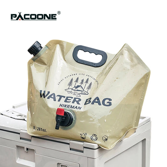 PACOONE Outdoor Mini Folding Water Bag - 8L Portable Water Bag for Camping and Emergency Supplies