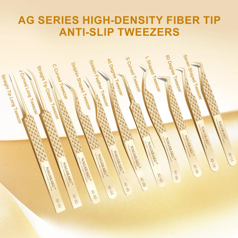 NAGARAKU Precision Fiber Tip Tweezer for Professional Eyelash Extensions