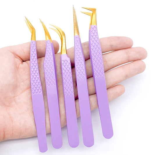 AILEISHI Stainless Steel Eyelash Tweezers